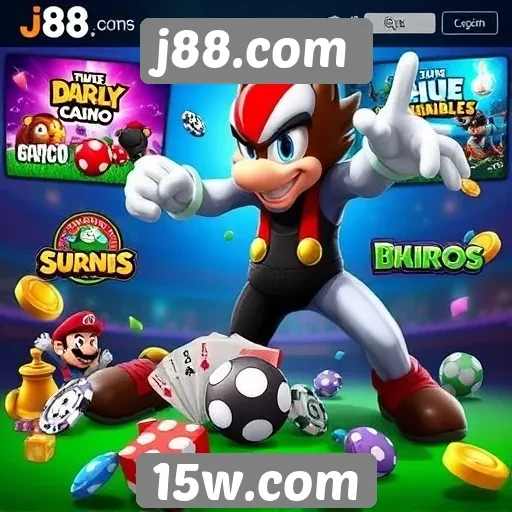 Exploração dos jogos disponíveis no site j88.com